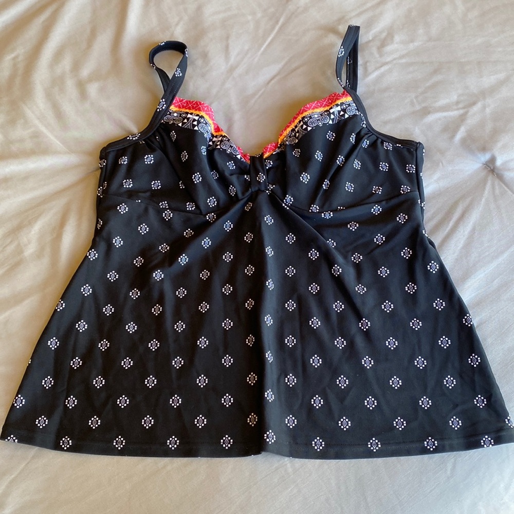 Lascana Black and white printed tankini size 36B NWT